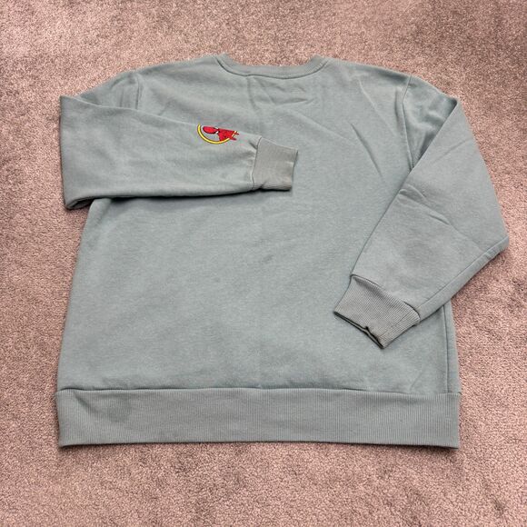 Marvel The Amazing Spider Man Graphic Pullover Sweatshirt Mens XL Teal Crew Neck - Picture 2 of 16